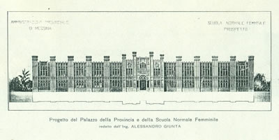 Il progetto della Scuola Normale Femminile dell'ing. Giunta.